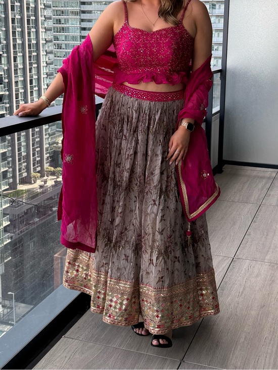 Dresses & Skirts - Embroidered Floral Indian Lehenga